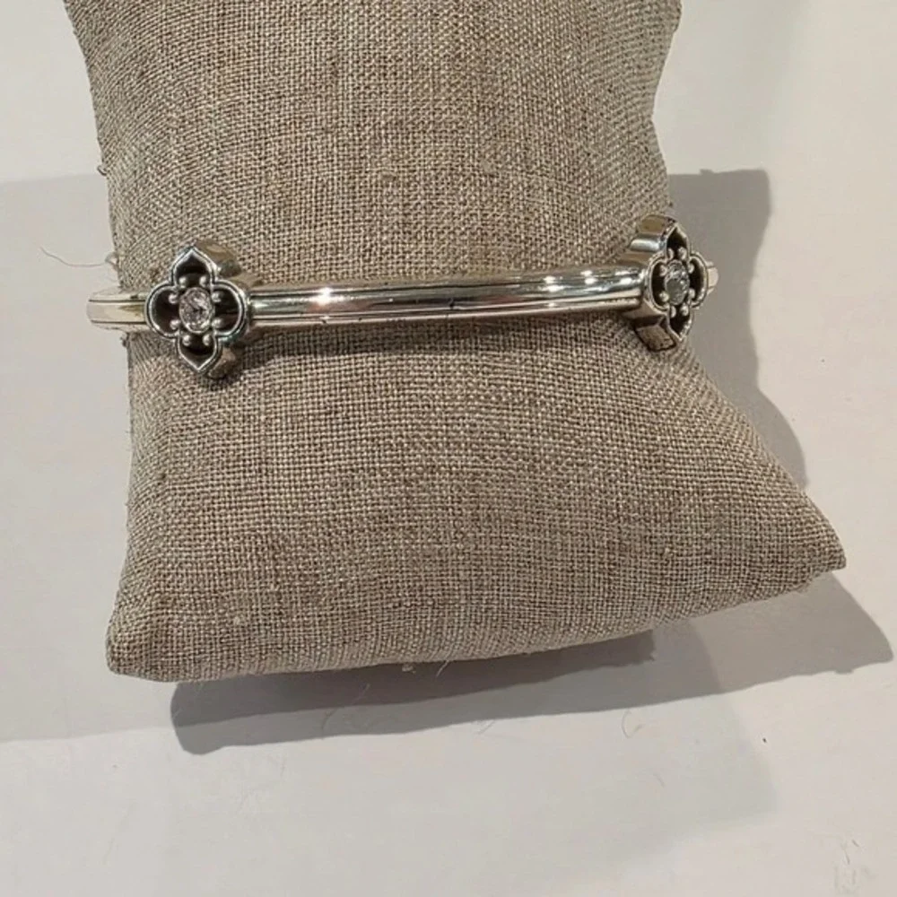 Brighton Toledo Silver Bracelet with‎ Floral Swarovski Crystal Accents